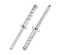 60 Pièces Rivets Pop Double Tambour, Rivet Plaque Immatriculation | Acier Inox 316 Tête Bombée Extrémité Ouverte Rivets Aveugles pour Métal Bois Bricolage Meubles Voiture Moto(3.2X12mm)