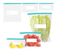 60 Pièces Sacs de Congélation Réutilisables à Fermeture Éclair,Sac Congelation Zip Reutilisable,Alimentaire Sac Congelation Zip,Sacs de Congélation pour Aliments Réutilisables,Légumes,Collations