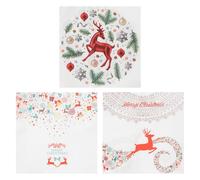 60 Pièces Serviettes de Noël,Serviette Renne en Papier, Serviettes de Table,Papier Toilette Décorative Papier Hygiénique pour Adultes Enfants Fête,Anniversaire,Mariage Cadeaux Maison Accessoires