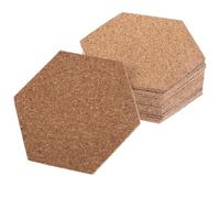 60 Pièces Tableau Mémo Mural Hexagonal en Liège Autocollant | Panneau Décoratif 4 Pouces, Design Hexagonal, pour Bureau et Chambre, Pose Murale