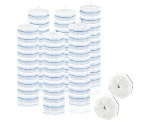 60 Pièces Têtes de Rechange Brosse WC Jetable, Recharges Brosse de Toilette avec Système de Nettoyage 3 Couches, Éponge Abrasive pour WC, Lavabo et Salle de Bain, Manche Non Inclus