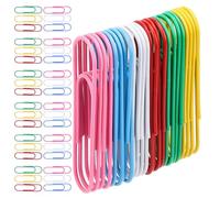 60 Pièces Trombones en Acier et Plastique Colorés pour Documents | Organisation Quotidienne au Bureau, Usage Portable et Léger, Gestion Rapide des Papiers, Couleurs Assorties Couleur Aléatoire