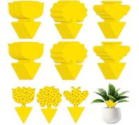 60 Pièges Anti Moucherons Interieur,Attrape Mouche Interieur Jaunes,Anti Pucerons Plantes Exterieur Attrape Mouche Collant pour la