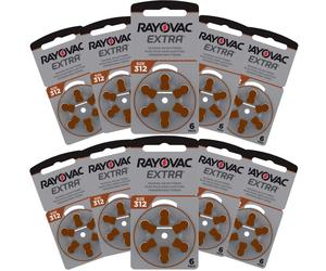 60 Piles Auditives 312 / PR41 Rayovac Extra
