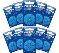 60 Piles Auditives 675 / PR44 Varta Hearing Aid Batteries