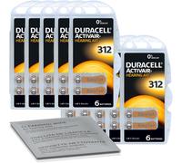 Duracell Piles auditives Activair 312 (PR41) - Zinc-air 1,45 V 160 mAh - 60 pièces