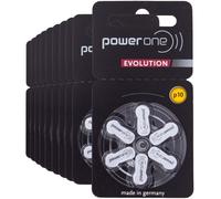 60 Piles Auditives p10 Power One Evolution Zinc-Air