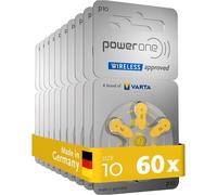 60 Piles Auditives p10 Power One Zinc-Air