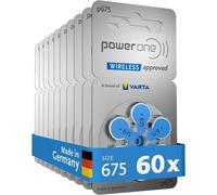 60 Piles Auditives p675 Power One Zinc-Air