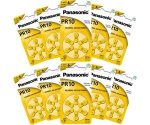 60 Piles Auditives PR10 / PR230L / PR536 Panasonic Hearing Aid