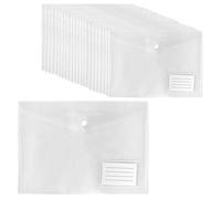 60 pochettes transparentes A4 pour documents, avec porte-étiquettes