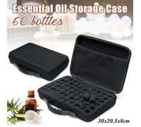 60 Slots 15mL Huile Essentielle Bouteille Stockage Rangement Portable Boîte Sac Case Noir