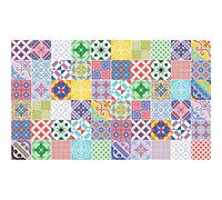 60 Stickers adhésifs carrelages | Sticker Autocollant Carreaux de Ciment - Mosaïque carrelage Mural Salle de Bain et Cuisine | Carreaux de Ciment adhésif Mural - azulejos - 15 x 15 cm - 60pièces