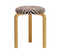 60 Tabouret Laqué Miel/Marron/Blanc