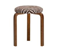 60 Tabouret Teinté Noyer/Marron/Blanc