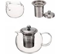 600/950/1300ml Inox transparent résistant à la chaleur Verre infuseur Théière - 1300ML