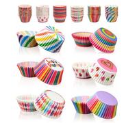 600 Caissette Muffins Papier Antiadhésif Caissettes Cupcake Qualité Alimentaire Moule Muffin en Papier 6 Couleurs Gobelet Pâtisserie pour Anniversaire Mariage Fête Cuisson
