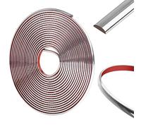600 cm-8mm Moulure Adhesive, Moulure Plafond, DIY Moulure Murale pour Garniture de Véhicule, Bandes de Pare-Chocs, Dosseret, Bordures de Carreaux et Décorations D'angle(Argent)