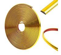 600 cm-8mm Moulure Adhesive, Moulure Plafond, DIY Moulure Murale pour Garniture de Véhicule, Bandes de Pare-Chocs, Dosseret, Bordures de Carreaux et Décorations D'angle(Or)