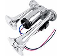 600 dB trompettes doubles, kit de klaxon super puissant avec compresseur, universel pour voitures 12 V, motos, camions, trains, bateaux