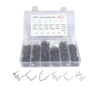 600 pièces/1200 pièces Agrafes de soudeur de qualité fiable, fil de soudage de pare-chocs, agrafes chaudes pour le soudage de plastique avec boîte de rangement, kit de soudage 0,6 mm/0,8 mm pour pare-