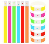 600 Pièces Bracelet d'Identification, Sécurité Bracelets d'Entrée, Bracelets en Papier pour Événements, Imperméable, Bracelet Entrée Soirée 25×2cm pour Événements/Festivals/Concerts (Couleur)