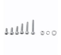 600 pièces de vis à tête hexagonale M2 en acier inoxydable 304, avec écrous et rondelles, assortiment ; kit de fixation métrique pour la réparation d’appareils ménagers et de (R : Cap tête)