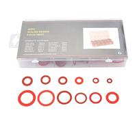 600 Pièces Kit d’Assortiment de Rondelles Isolantes en Fibre de Papier Rouge, Rondelles Métalliques Isolantes pour Électricité - 12 Tailles Variées avec Boîte de Rangement