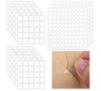 600 Pièces Pastilles Adhésives Double Face en Acrylique Transparent,Maison | Ruban Double Face Transparent Rond Points,Adhésif Amovible Ruban Sans Trace,pour Décorations de Fête,Bricolage(10mm et 15mm)