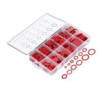 600 pièces rondelles plates en fibre, isolation en acier allié rondelles de fibre assorties rouge plusieurs tailles joint d'étanchéité en fibre de papier avec boîte de rangement