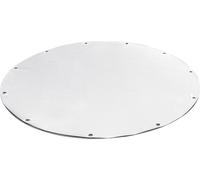 (600g/m²) Bâche ronde de camion/PVC avec œillets de 20mm (gris clair RAL7035, 380 cm) Couverture de piscine Bâche de piscine Bache de protection