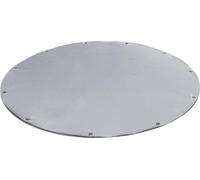 (600g/m²) Bâche ronde de camion/PVC avec œillets de 20mm (Gris RAL7042, 220 cm) Bâche de piscine Bache de piscine