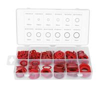 600pcs joint de rondelle en fibre rouge papier isolant rond Kits d'assortiment de papier en acier rouge pour appareils électriques pour l'industrie électronique
