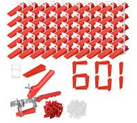 601 Pièces Croisillon Carrelage Autonivelant Kit Carrelage Calle de Nivellement pour Carrelage Nivellement Carrelage Croisillon Autonivelant 1.5mm Pour Carrelage Carrelage Sol Carreaux de mur