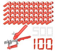 601 Pièces Kit Nivellement Carrelage avec 500 Pinces Cale Carrelage Pour Carreaux De 2 Mm, 100 Nivellement Carrelage Réutilisables
