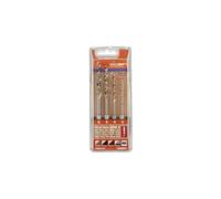 Alpen 603002100 Jeu de forets pour le bois 4 pièces 3 mm, 4 mm, 5 mm, 6 mm 1/4\ (6,3 mm) 1 set