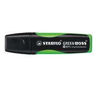 [6070/33-6] STABILO Lot de 6 Surligneurs GREEN BOSS Pointe Biseautée 2-5 mm Vert