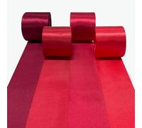 60M Ruban de Satin Rouge, 4 Couleurs 5cm Large, Bordeaux Rouge Foncé Rouge Écarlate Rouge Vif, pour Emballage Cadeau DIY Suspendue Toile de Fond Anniversaire Noël Mariage Saint-Valentin Décorations