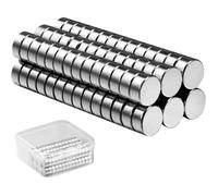 60PCS Petits Aimants de Réfrigérateur,Aimants Néodyme Puissants,Magnet Mini Aimant Frigo Punaise Métalliques 6mmx3mm