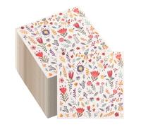 60Pcs Serviettes de Coloré doux à Motif Fleur Jetables, Serviettes Cocktail Serviette pour Décoration de Table pour Fournitures de Fête de Dîner,Anniversaire,Mariage,Baptême,33x33cm