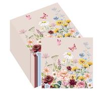 60Pcs Serviettes de Fleurs Papillons Rose Violet Jetables, Serviettes Cocktail Serviette pour Décoration de Table pour Fournitures de Fête de Dîner,Anniversaire,Mariage,Baptême