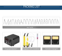 60W 220V 30PCS Woodburner Wood Burning Tool Kit Adjustable 0��-800�� Digital Display Woodburning Pyrography Pen Machine Set Electric Soldering Iron with 2PCS Pens + 21PCS Wire Pen Tips + 2PCS Penholde