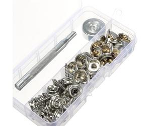 60x Bouton Pression Douille Vis Clou Toile Bateau Auvent Fixation