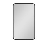 60x80 cm miroir suspendu rectangulaire, cadre en aluminium, noir (SATZOB6080CE)