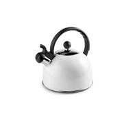 Ibili - Cafetière Silbante Blanche, 2,5 Litres, Acier Inoxydable, Compatible avec les Plaques à Induction