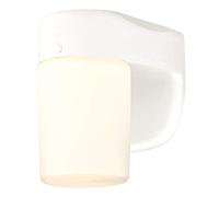 61068 Luminaire mural d'extérieur à LED à intensité variable à une lampe, finition en blanc avec verre opale dépoli
