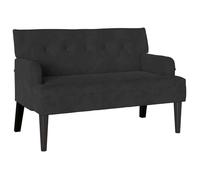 [6118439]Banc de Salle à Manger - Banc banquette d'entrée Chesterfield Noir 112x65,5x75 cm Velours,Poids:17.6 Kg