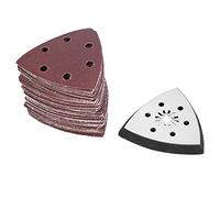61pcs 90mm Papier Abrasif Papier Ponçage Triangulaire 6 trous Multi-fonctions Pour Remplacement Rapide de la Lame Etui Grattoir Lame