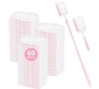 62 Pièces Plumeau Poussière, Compatible avec Swiffer Plumeau Recharge Magnétique, Plumeau Microfibre Magnétique avec Télescopique, Duster pour Nettoyer la Poussière & Poils - Attrape Poussière(Rose)