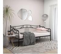 6201•Idéal•90x200 cm•Queen Size:Cadre de canapé-lit extensible Lit gigogne Lit Banquette Simple Design Confort Noir Métal